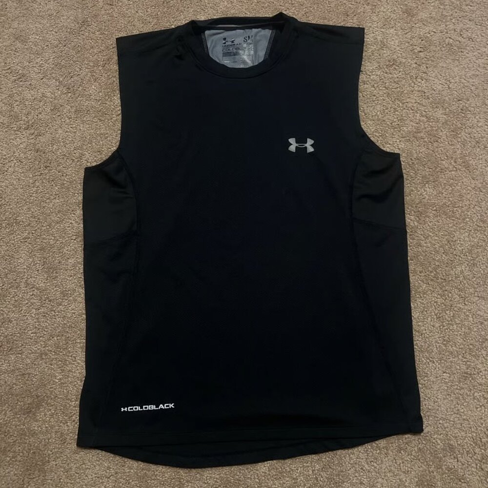 Under Armour Men’s Cold Black Heat Gear Workout‎ Muscle Tank Top